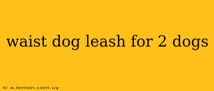 waist dog leash for 2 dogs