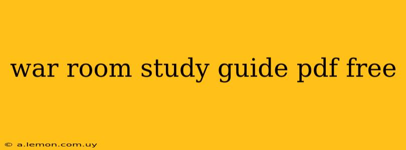 war room study guide pdf free