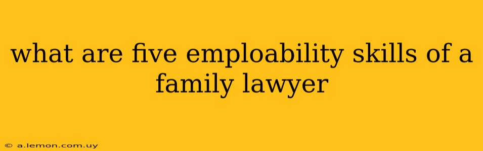 what are five emploability skills of a family lawyer