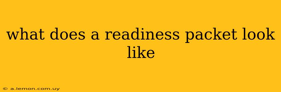 what does a readiness packet look like