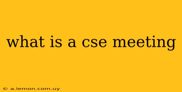 what is a cse meeting