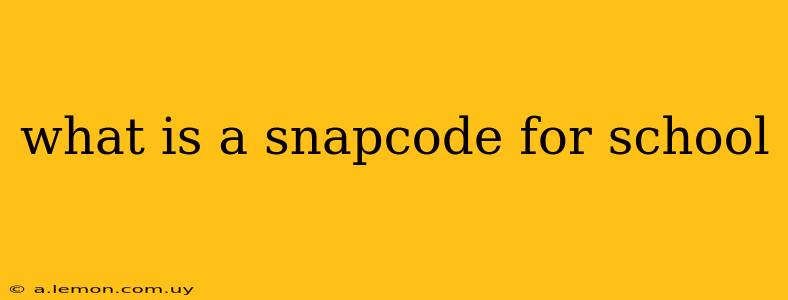 what is a snapcode for school