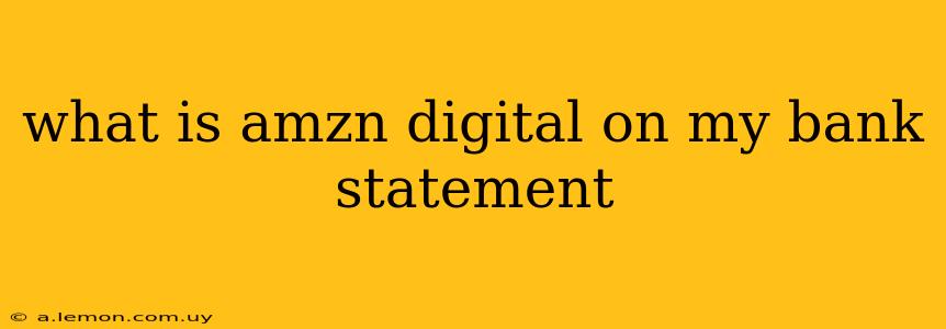 what is amzn digital on my bank statement