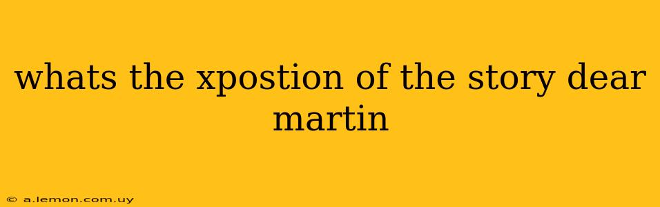 whats the xpostion of the story dear martin