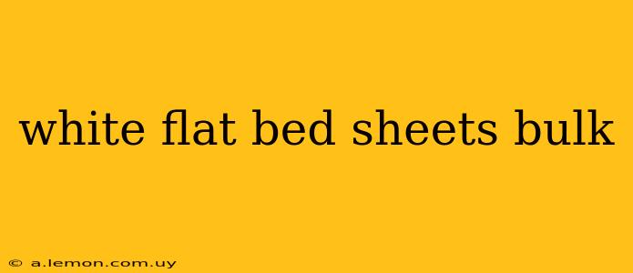 white flat bed sheets bulk