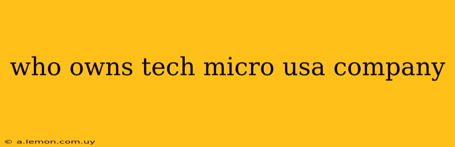 who owns tech micro usa company