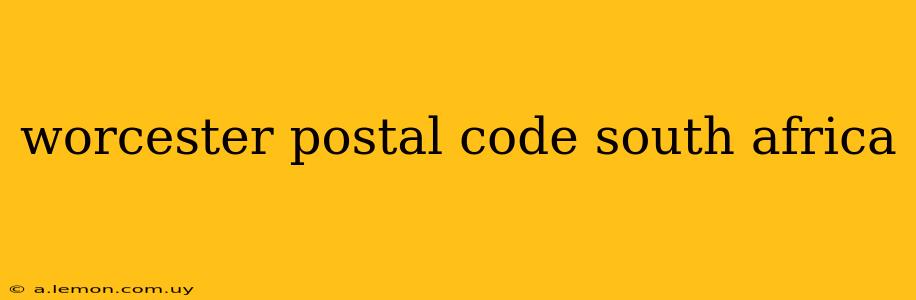 worcester postal code south africa